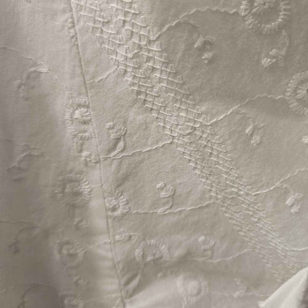 Chic White Ruffled Button Down Shirt - Picture 2 of 6
